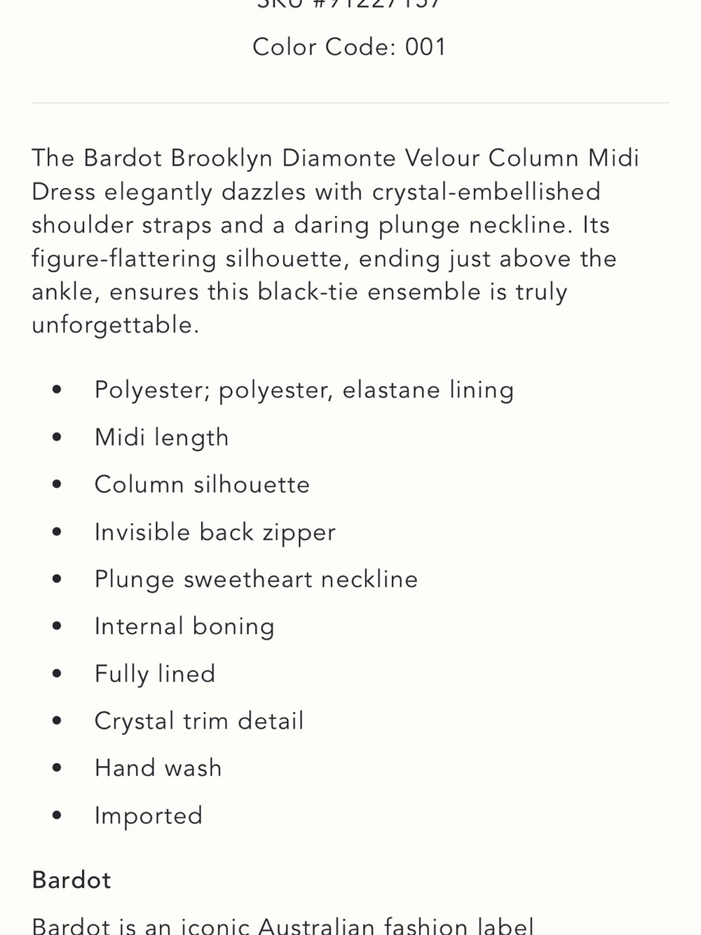 Bardot Black Sculpted Bust Midi Dress - Picture 5 of 5
